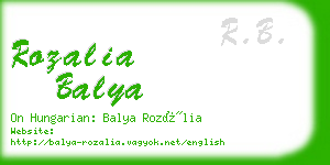 rozalia balya business card